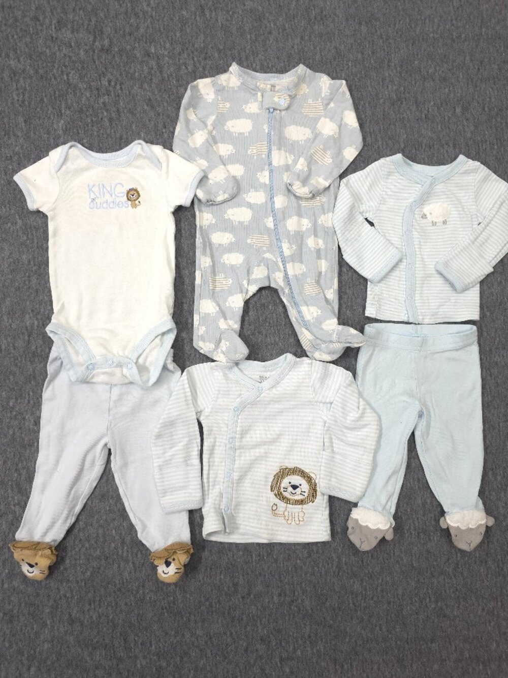 Just One You Carter's Baby NB 3M Clothing Lot 6pc Lion Lamb Sheep Outfits